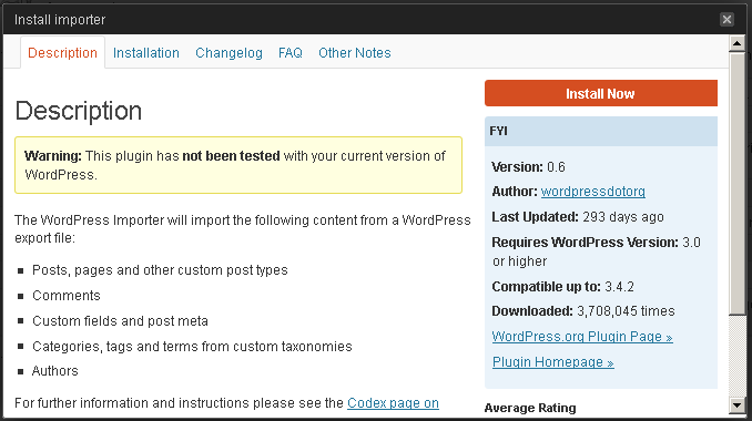 Importing Dummy Content - 2