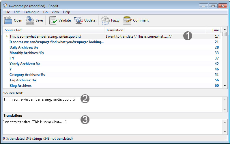 Translating line by line
