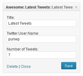 Latest Tweets Widget